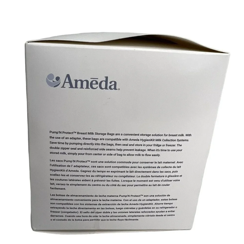 Ameda Pump N Protect Breast Milk Storage Bags And Adapters 6oz Or 180ml 150 Bags - Picture 5 of 12